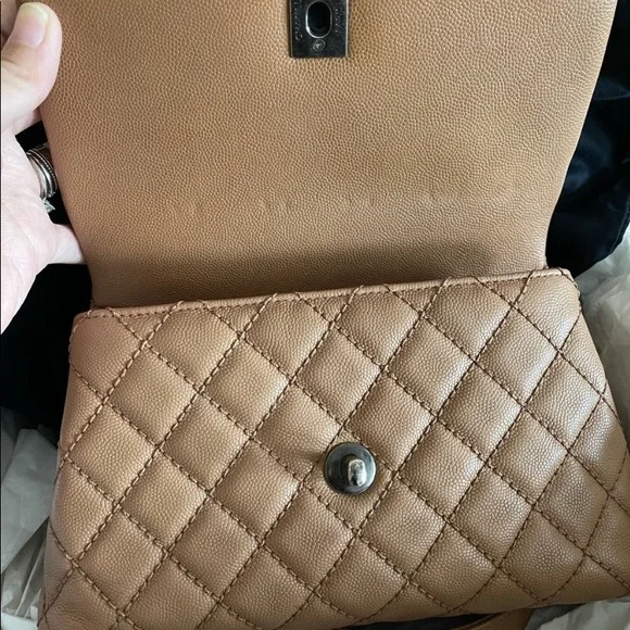 Chanel coco top Handle camel mini bag !